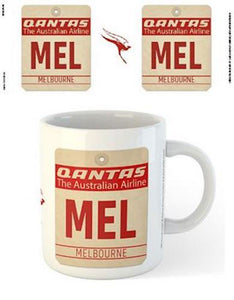 Qantas - MEL Airport Code Tag Mug