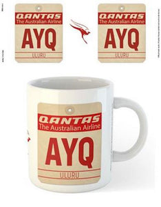 Qantas - AYQ (Uluru) Airport Code Tag Mug