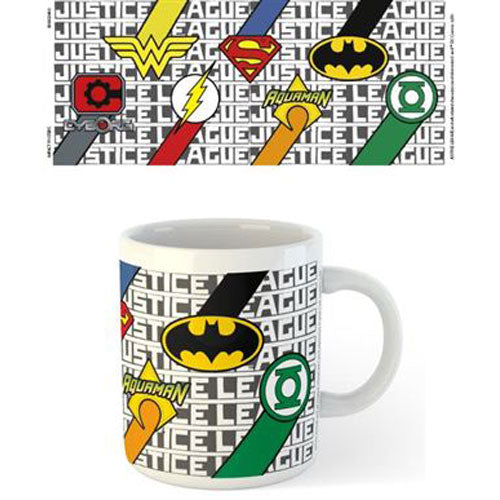 DC Comics - Justice League Logos Diagonal Mug