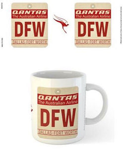 Qantas - DFW Airport Code Tag