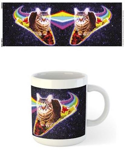 Random Galaxy - Cat Laser Rainbow Mug