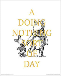 Winnie The Pooh - A Doing Nothing Kind Of Day 40 x 50cm Art Print