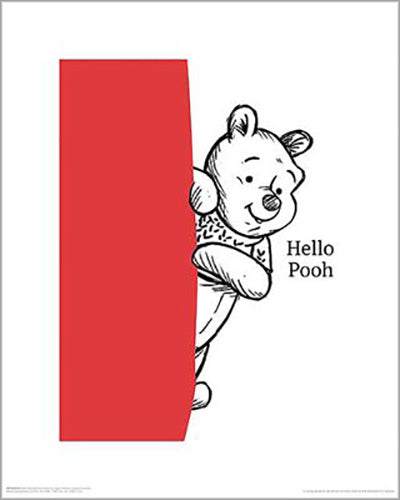 Winnie The Pooh - Hello Pooh 40 x 50cm Art Print