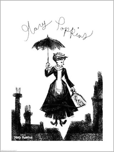 Mary Poppins - Sketch 2 60 x 80cm Art Print
