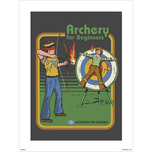 Steven Rhodes - Archery For Beginners 30 x 40cm Art Print