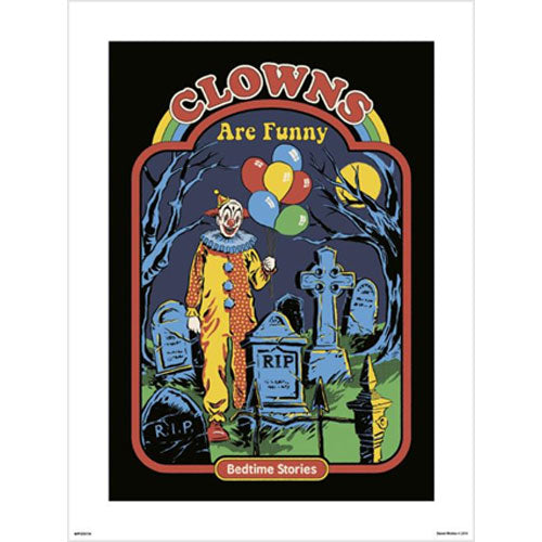 Steven Rhodes - Clowns Are Funny 30 x 40cm Art Print
