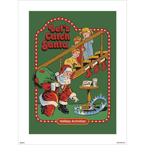 Steven Rhodes - Let's Catch Santa 30 x 40cm Art Print