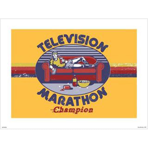 Steven Rhodes - Television Marathon 30 x 40cm Art Print