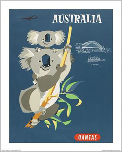 Qantas - Australia Koala 40 x 50cm Art Print
