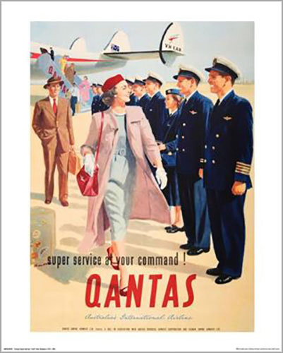 Qantas - Super Service 40 x 50cm Art Print
