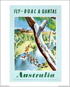 Qantas - Stamp 40 x 50cm Art Print