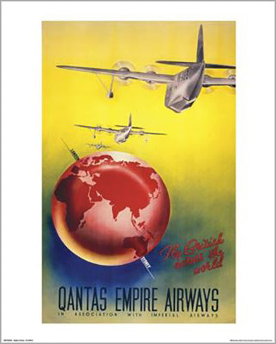 Qantas - Empire Airways - Fly British! 40 x 50cm Art Print