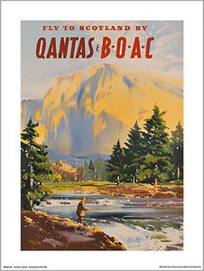 Qantas - Fly There Scotland 30 x 40cm Art Print