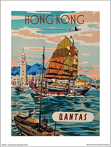 Qantas - Fly There Hong Kong 30 x 40cm Art Print