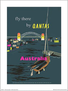 Qantas - Fly There Sydney Harbour 30 x 40cm Art Print