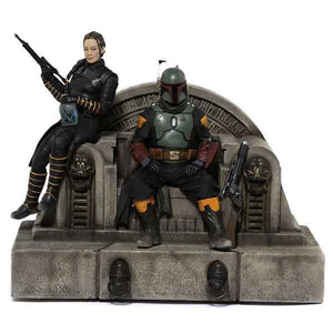 Star Wars: The Mandalorian - Boba Fett & Fennec Shand on Throne Deluxe 1:10 Scale Statue