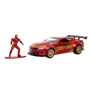 Marvel Comics - 2016 Chevy Camaro SS Widebody with Ironman Figure 1:32 Scale Die-Cast Vehicle