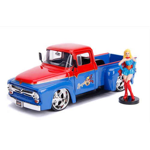 DC Comics Bombshells - Supergirl 1956 Ford F100 1:24 Scale Hollywood Ride Die-Cast Vehicle