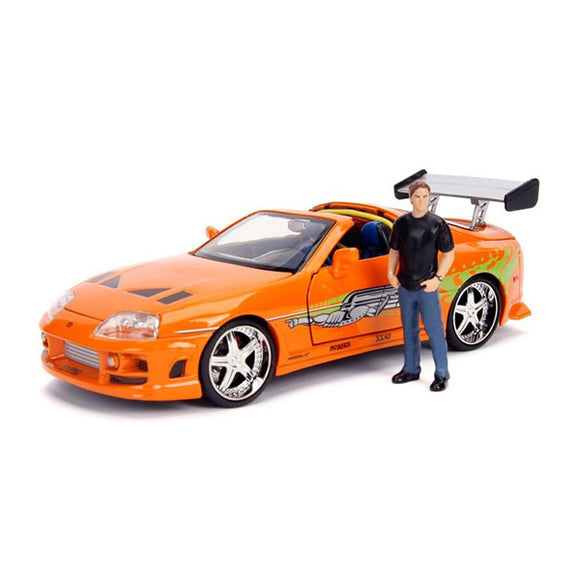 Fast and Furious - 1995 Toyota Supra 1:24 with Brian Figure Hollywood Ride Die-Cast Vehicle 