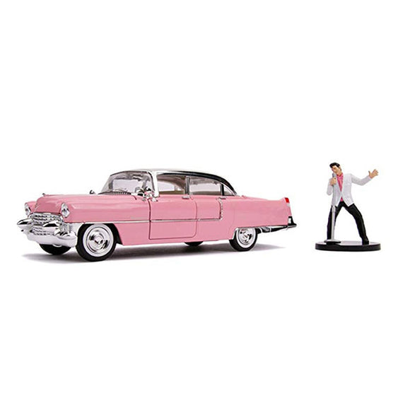 Elvis - 1955 Cadillac Fleetwood 1:24 Scale with Elvis Figure Hollywood Ride Die-Cast Vehicle