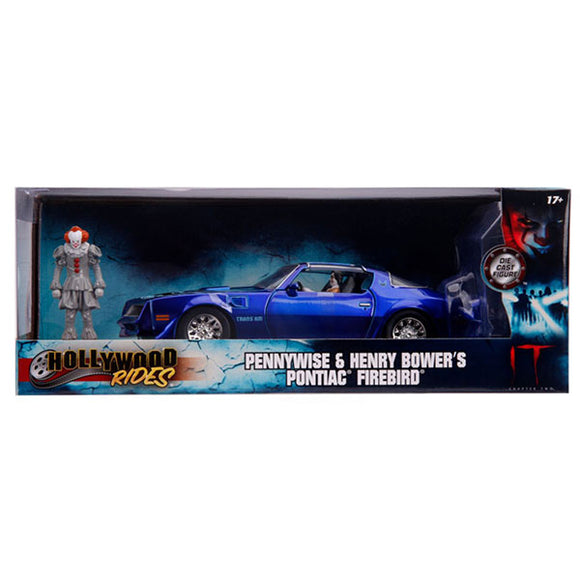 It (2017) - 1977 Pontiac Firebird with Pennywise 1:24 Scale Hollywood Ride Die-Cast Vehicle