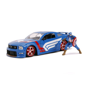 Marvel Comics - Captain America 2006 Ford Mustang GT 1:24 Scale Hollywood Ride Die-Cast Vehicle