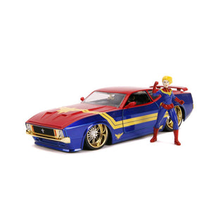 Marvel Comics - Captain Marvel 1973 Ford Mustang Mach 1 1:24 Scale Hollywood Ride Die-Cast Vehicle