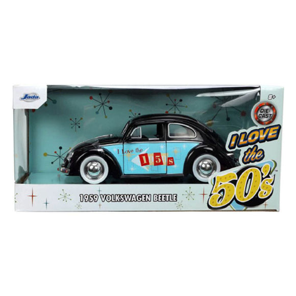 I Love The - 50's 1959 Volkswagon Beetle 1:24 Scale Die-Cast Vehicle