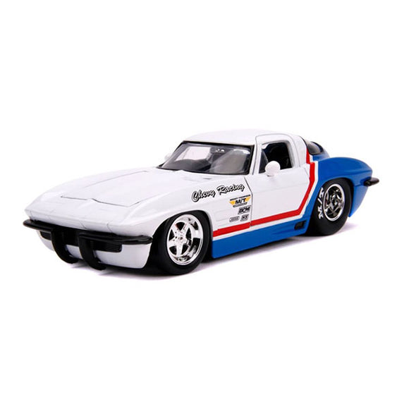 Big Time Muscle - Chevy Corvette Stingray 1963 White 1:24 Scale Die-Cast Vehicle