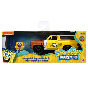 SpongeBob SquarePants - 1980 Chevy K5 Blazer with SpongeBob 1:32 Scale Hollywood Ride Die-Cast Vehicle