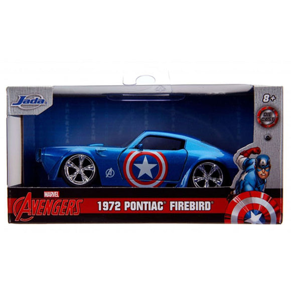 Marvel Comics - Captain America 1972 Pontiac Firedbird 1:32 Scale Hollywood Ride Die-Cast Vehicle