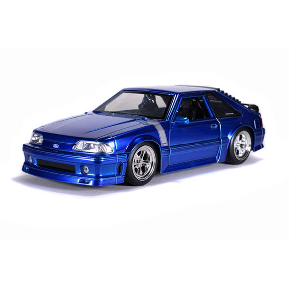 Big Time Muscle - Ford Mustang GT 1989 Blue 1:24 Scale Die-Cast Vehicle