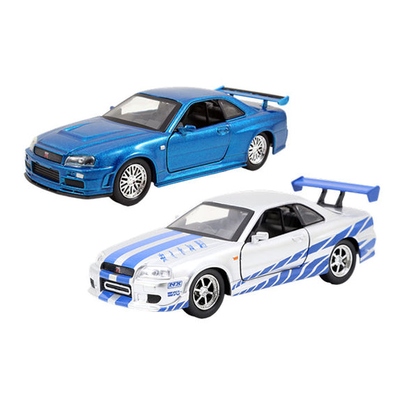 Fast & Furious - Brian's Nissan Skyline GT-R 1:32 Scale Die-Cast Vehicles - Set of 2