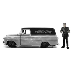 Universal Monsters - Chevy Suburban 1957 with Franksenstein Figure 1:24 Scale Hollywood Ride Die-Cast Vehicle