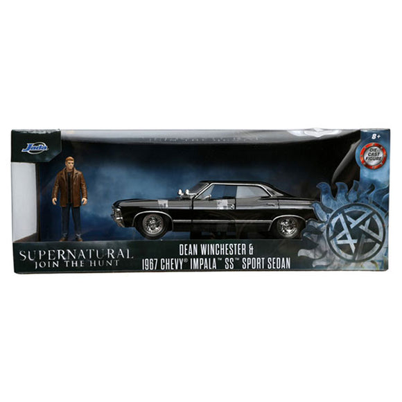 Supernatural - '67 Chevy Impala with Dean Figure 1:24 Scale Hollywood Ride Die-Cast Vehicle