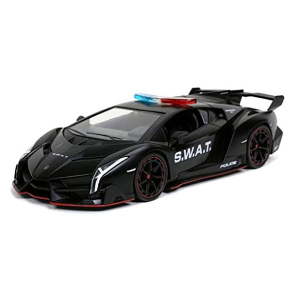 Hyperspec - 2017 Lamborghini Veneno Black 1:24 Scale Die-Cast Vehicle