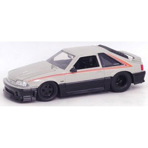 Big Time Muscle - Ford Mustang GT 1989 Grey / Black 1:24 Scale Die-Cast Vehicle