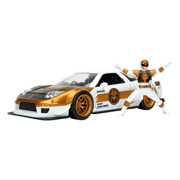 Power Rangers - 2002 Honda NSX 1:24 with White Ranger Figure Die-Cast Vehicle