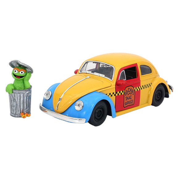 Sesame St - 1959 VW Beetle 1:24 Scale HR with Oscar Figure Die-Cast Vehicle