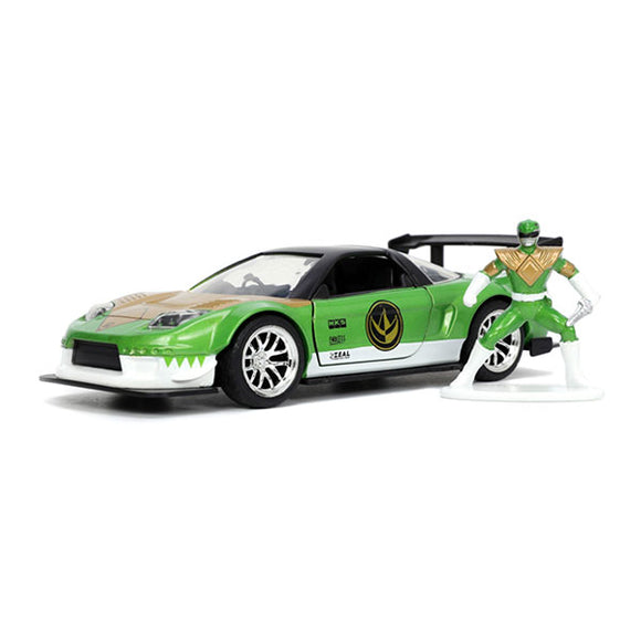 Power Rangers - 2002 Honda NSX with Green Ranger Figure 1:32 Scale Hollywood Ride Die-Cast Vehicle