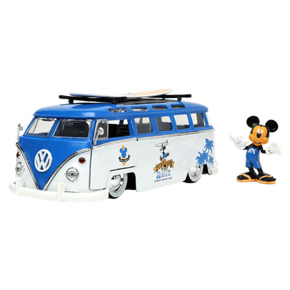 Disney - 1962 Volkswagen Bus 1:24 Scale with Mickey Figure Die-Cast Vehicle