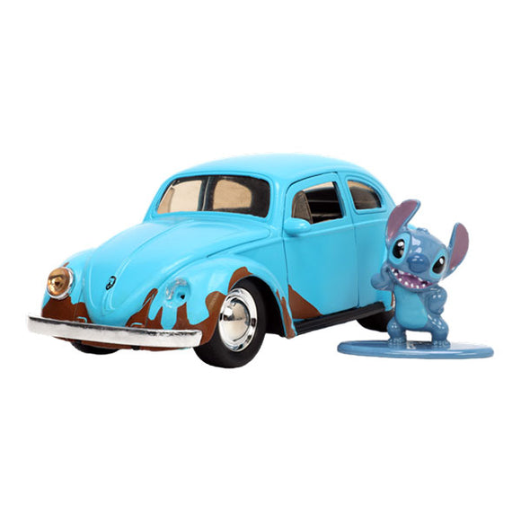 Lilo & Stitch - VW Beetle (Blue) 1:32 Scale with Stitch Figure Die-Cast Vehicle