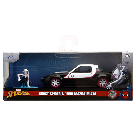 Marvel - 1990 Mazda Miata with Ghost Spider 1:32 Scale Die-Cast Vehicle