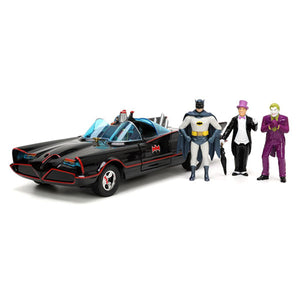 Batman (TV) - Classic Batmobile with 3 Figures 1:24 Scale Die-Cast Vehicle