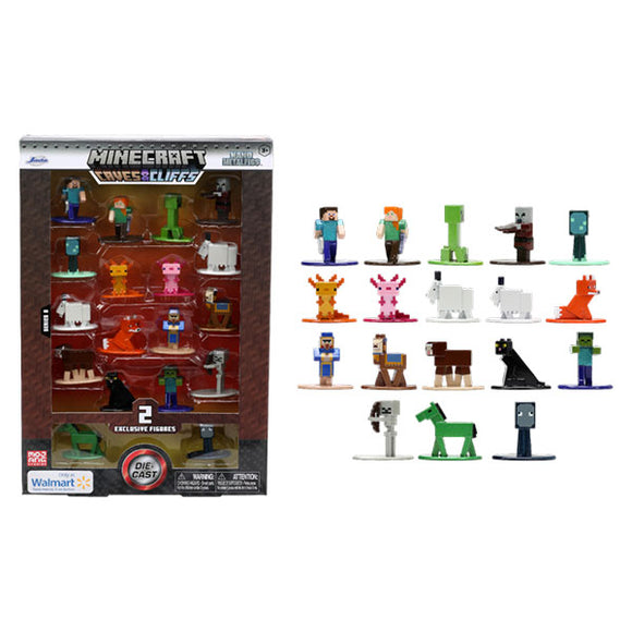 Minecraft - Caves and Cliffs (Set 1) Nano MetalFig Mini Figures - Set of 18