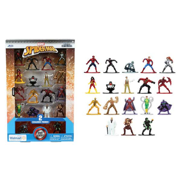 Spider-Man 60th Anniversary Edition Nano MetalFig Mini Figures - Set of 18