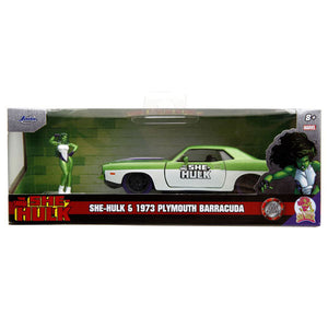 Marvel Comics - 1973 Plymouth Barracuda with She-Hulk 1:32 Scale Die-Cast Vehicle