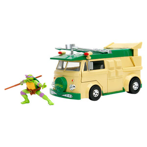 Teenage Mutant Ninja Turtles (TV'87) - HWR Party Wagon 1:24 Scale with Donatello Figure Die-Cast Vehicle