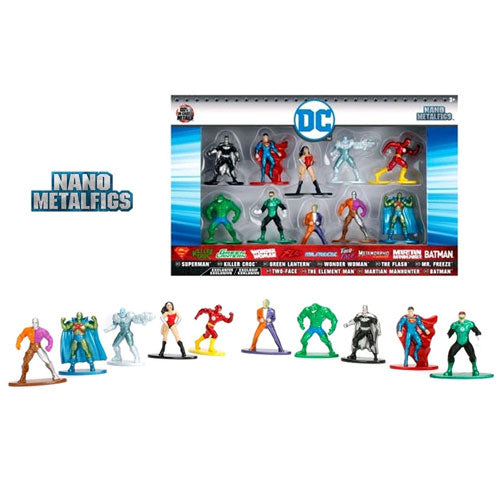 DC Comics Nano Metalfigs Die-Cast Mini Figures - Set of 10