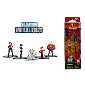 Incredibles Nano Metalfigs Mini Figures - Set of 5